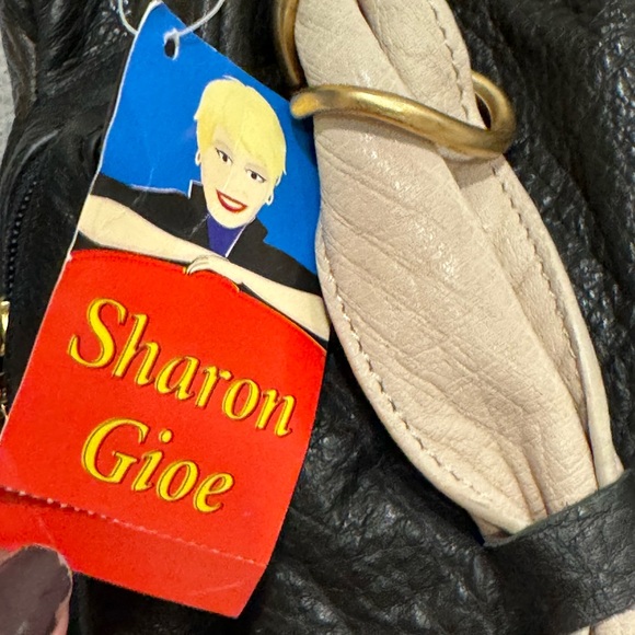NWT Sharon Gioe black leather bag - Picture 6 of 13